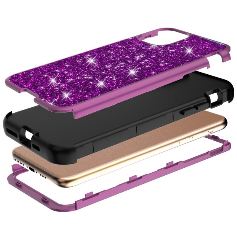 Deksel iPhone 11 Pro Svart Hybridglitter