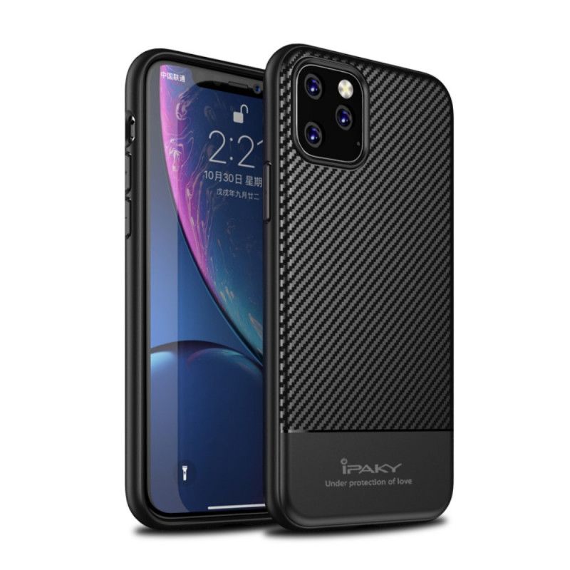 Deksel iPhone 11 Pro Svart Ipaky Karbonfiber