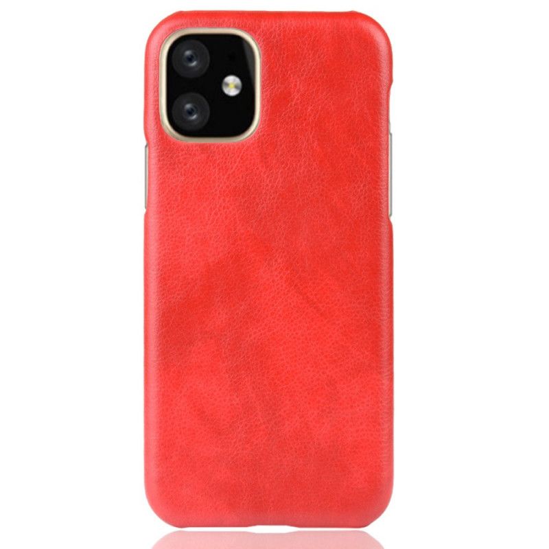 Deksel iPhone 11 Pro Svart Litchi-Skinneffekt