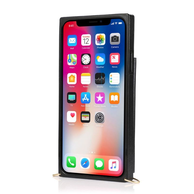 Deksel iPhone 11 Pro Svart Multifunksjonell Med Justerbar Stropp Anti-fall