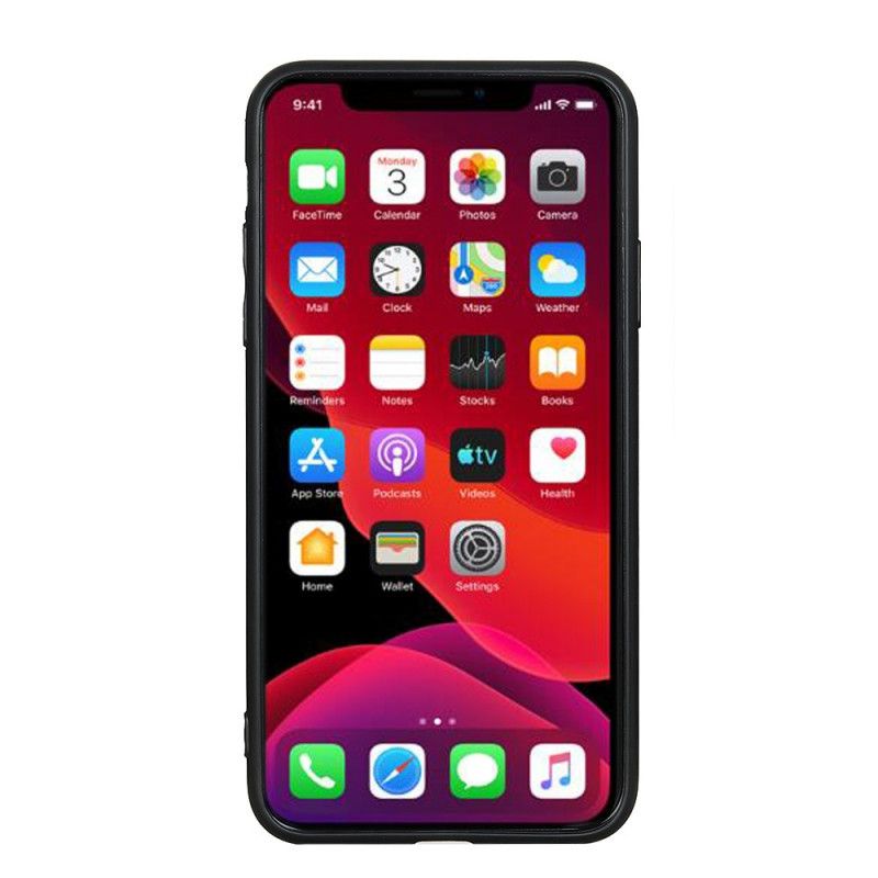 Deksel iPhone 11 Pro Svart Premium Skinneffekt