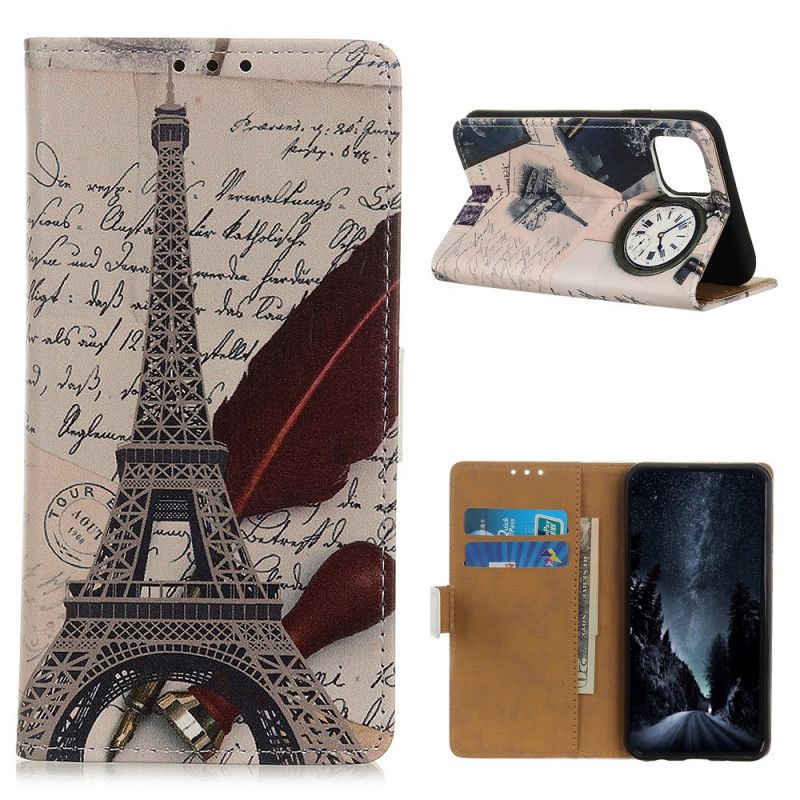 Folio Deksel for iPhone 11 Pro Eiffeltårnet Til Dikteren