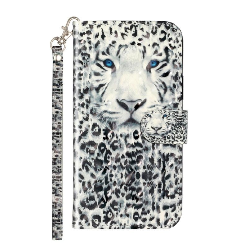 Folio Deksel for iPhone 11 Pro Svart Tigerlys Flekker Med Stropp