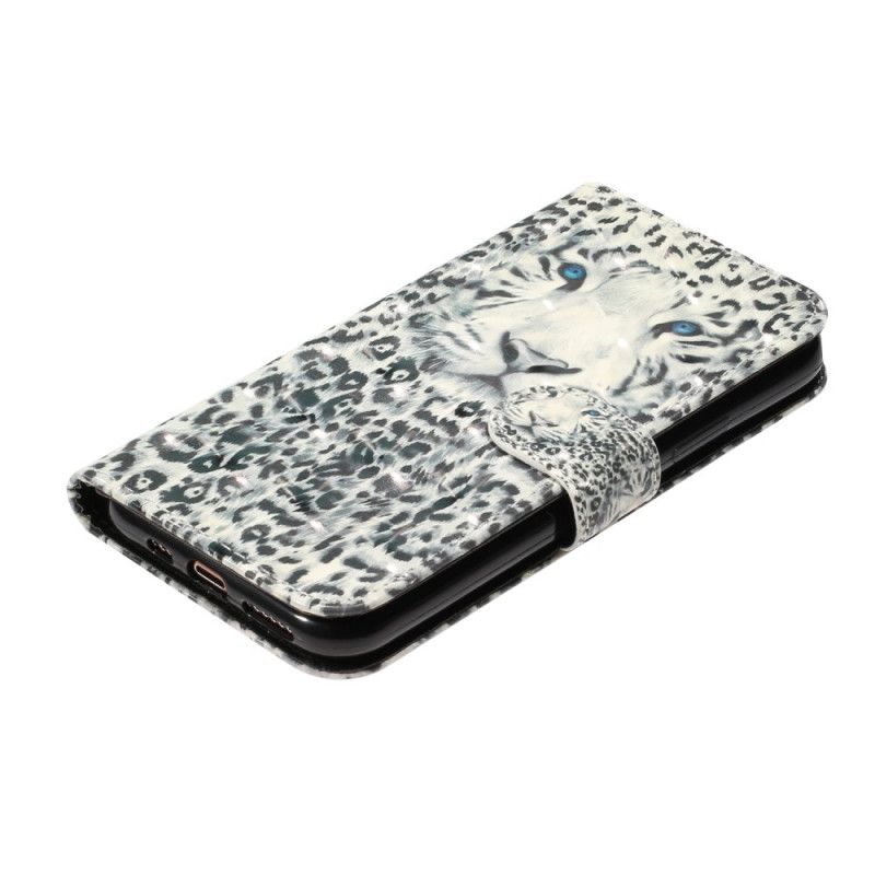 Folio Deksel for iPhone 11 Pro Svart Tigerlys Flekker Med Stropp