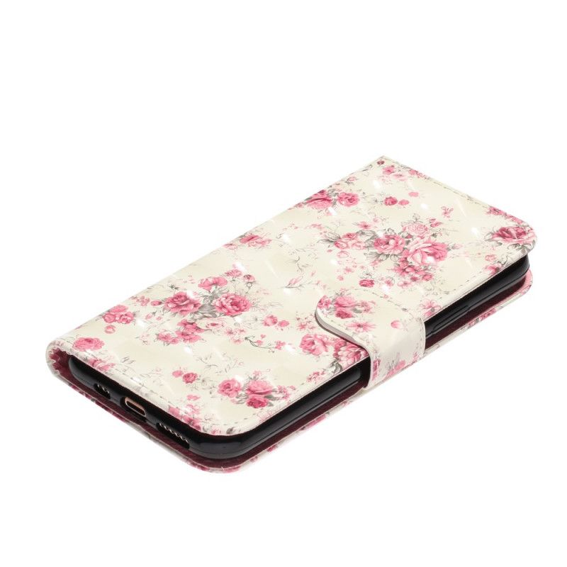 Folio Deksel iPhone 11 Pro Blomster Lette Flekker Med Stropp