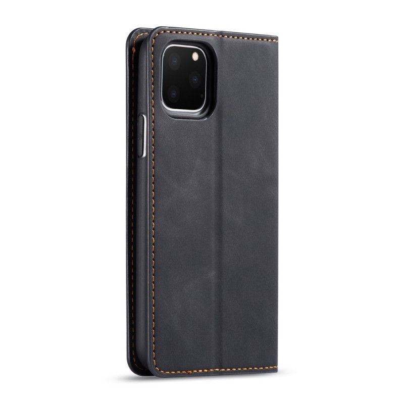 Folio Deksel iPhone 11 Pro Svart Forwenw Skinneffekt