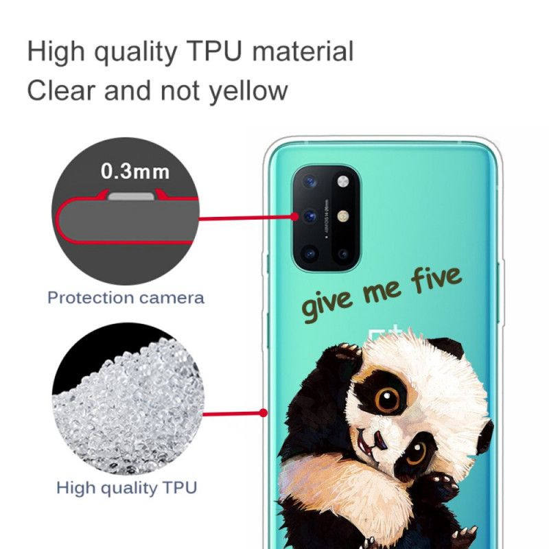 Deksel OnePlus 8T Gjennomsiktig Panda Gi Meg Fem