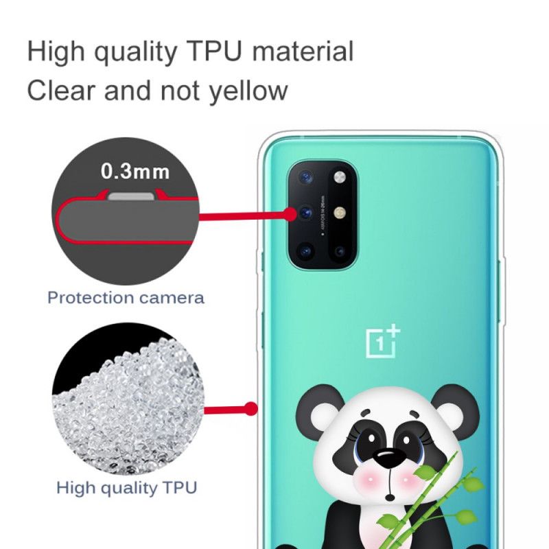 Deksel OnePlus 8T Gjennomsiktig Trist Panda Beskyttelse