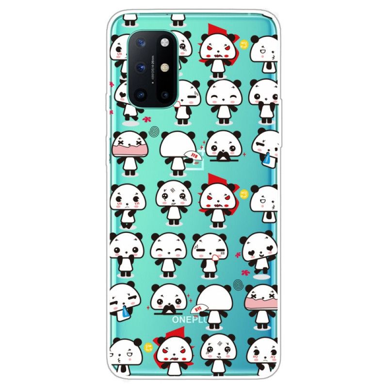 Deksel OnePlus 8T Gjennomsiktige Morsomme Pandaer Beskyttelse