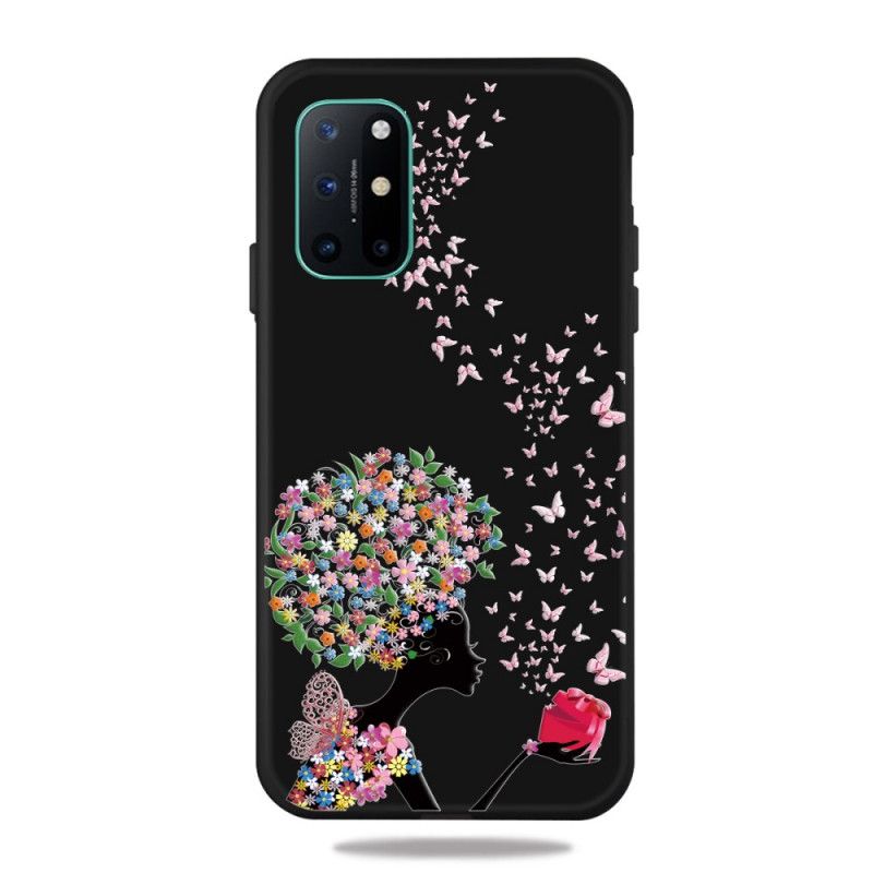 Deksel OnePlus 8T Kvinne Med Blomsterhode Beskyttelse