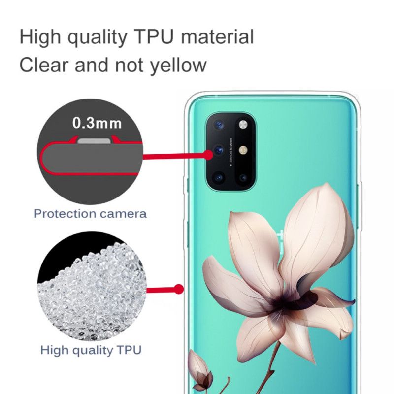 Deksel OnePlus 8T Magenta Mobildeksel Premium Blomster