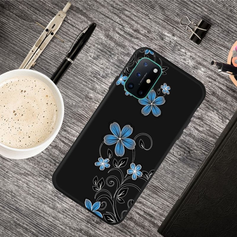 Deksel OnePlus 8T Mobildeksel Blå Blomster