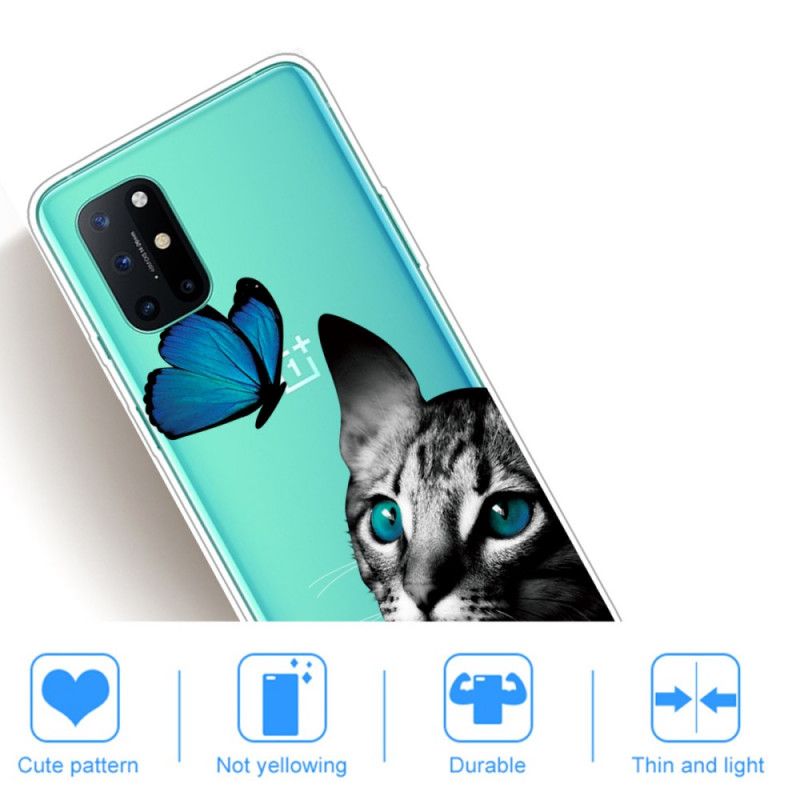 Deksel OnePlus 8T Mobildeksel Katt Og Sommerfugl