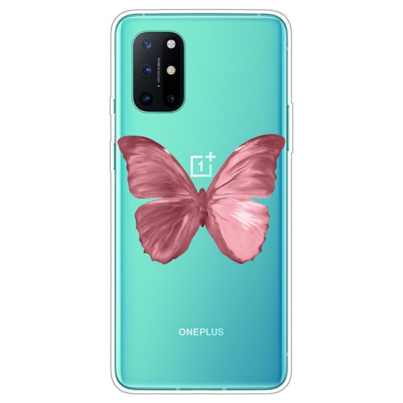 Deksel OnePlus 8T Rosa Ville Sommerfugler Beskyttelse