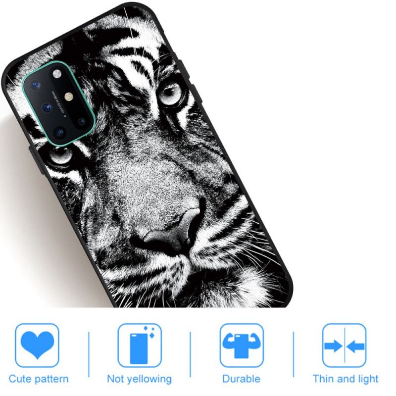 Deksel OnePlus 8T Svart Og Hvit Tiger