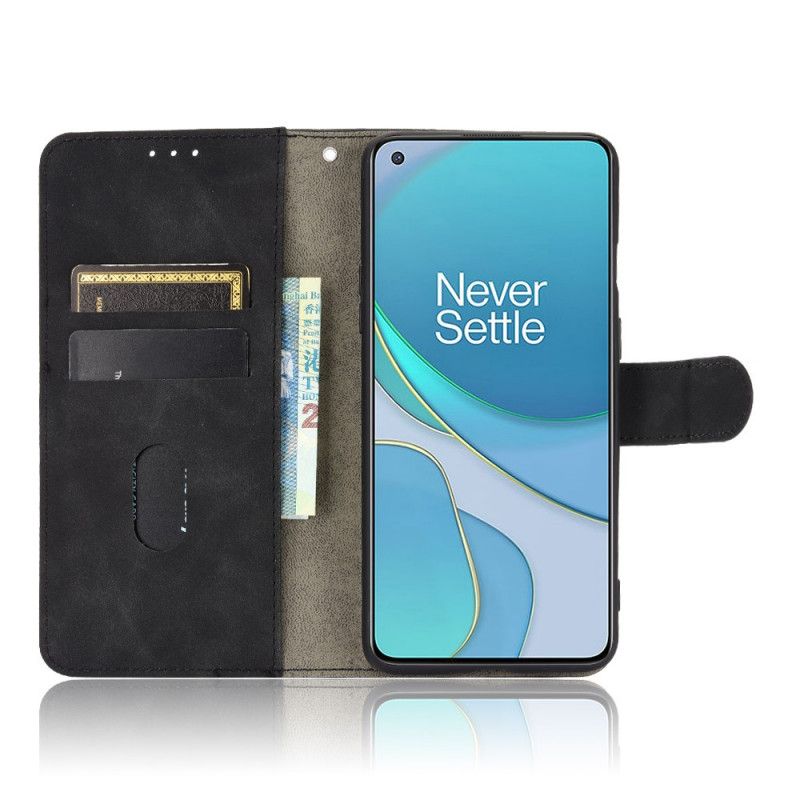 Folio Deksel OnePlus 8T Svart Hud-Berøring