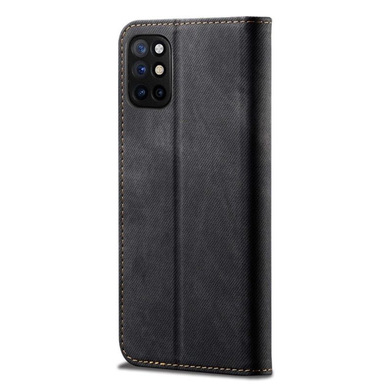 Folio Deksel OnePlus 8T Svart Jeans I Imitert Skinn