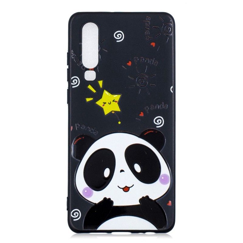 Deksel Huawei P30 Mobildeksel Panda-Stjerne