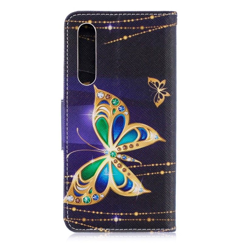 Folio Deksel Huawei P30 Magisk Sommerfugl Anti-fall