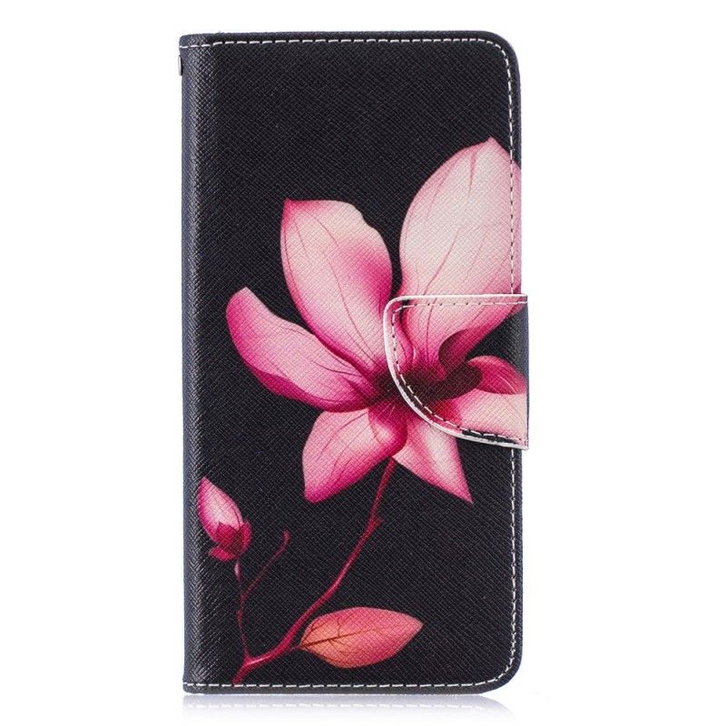 Folio Deksel Huawei P30 Rosa Blomst Beskyttelse