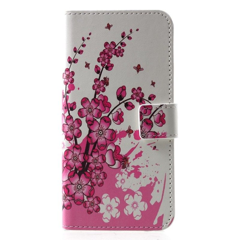 Folio Deksel Huawei P30 Rose Tropiske Blomster