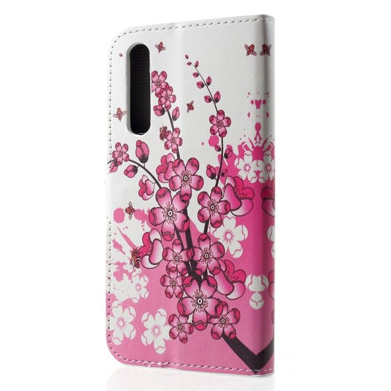 Folio Deksel Huawei P30 Rose Tropiske Blomster