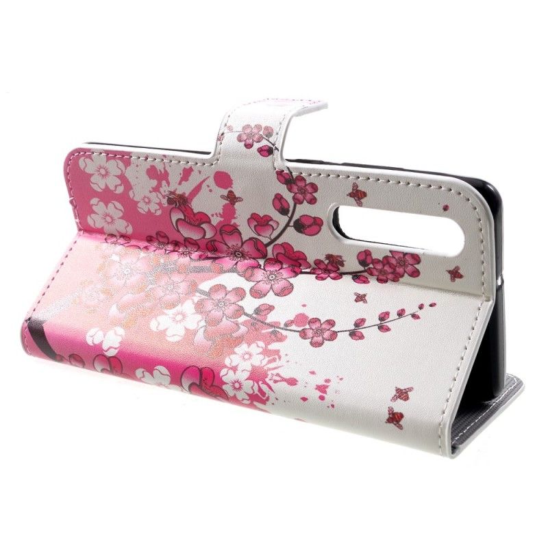 Folio Deksel Huawei P30 Rose Tropiske Blomster