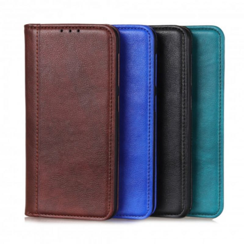 Folio Deksel Sony Xperia 10 Iii Elegance Split Litchi Leather