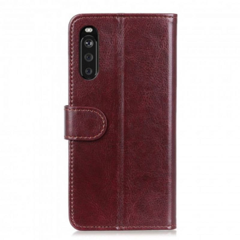 Folio Deksel Sony Xperia 10 Iii Faux Leather Finesse Beskyttelse Deksel