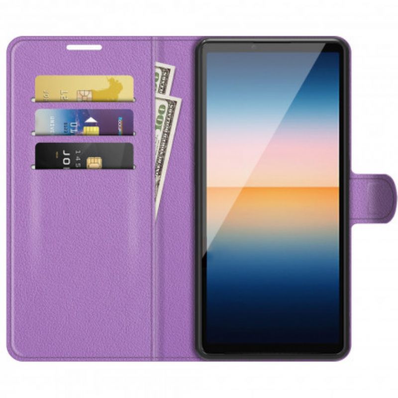 Folio Deksel Sony Xperia 10 Iii Klassisk Kunstskinn