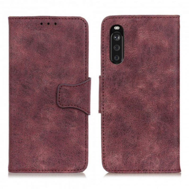 Folio Deksel Til Sony Xperia 10 Iii Vintage Split Leather