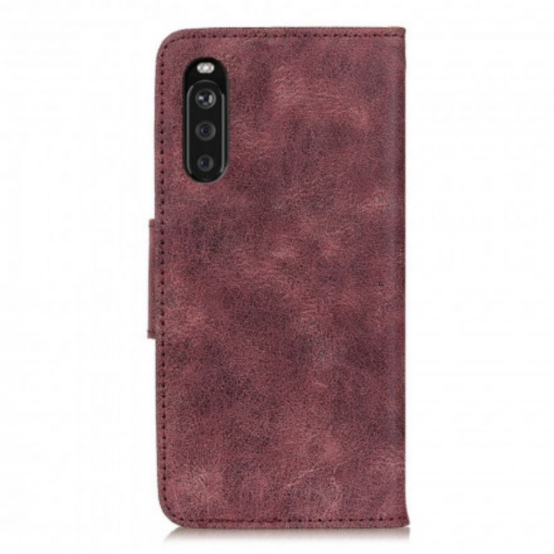 Folio Deksel Til Sony Xperia 10 Iii Vintage Split Leather