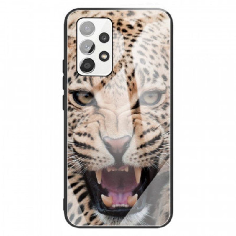 Deksel Til Samsung Galaxy A13 Leopard Herdet Glass