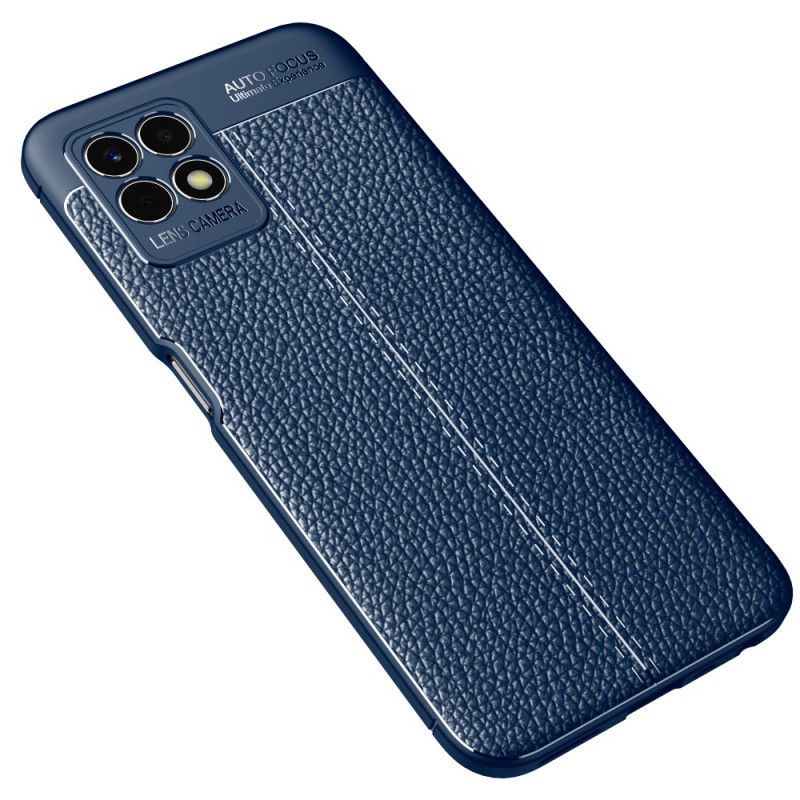 Deksel Til Realme 8i Double Line Litchi Leather Effect