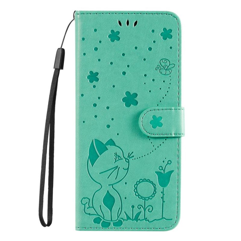 Folio Deksel Realme 8i Cat And Bee Thong