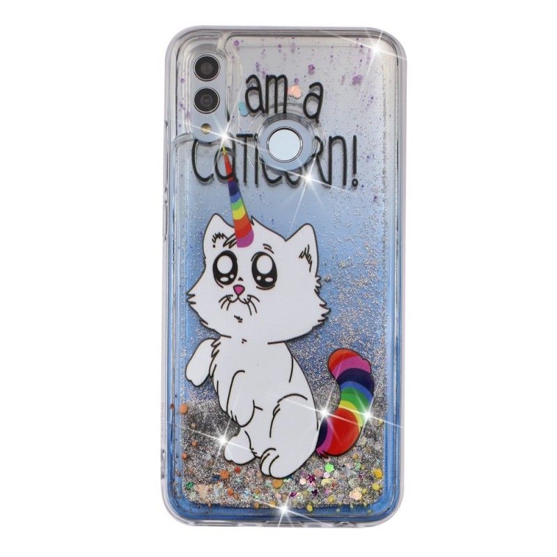 Deksel Huawei P Smart 2019 Caticorn Glitter Anti-fall