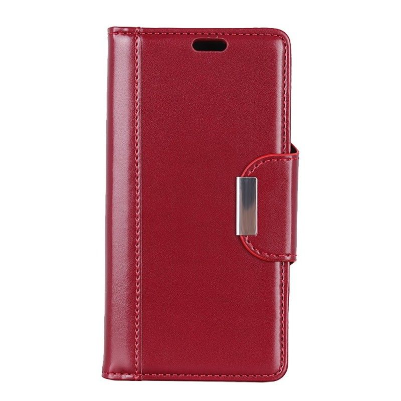 Folio Deksel for Huawei P Smart 2019 Svart Faux Skinn Eleganse Nedleggelse