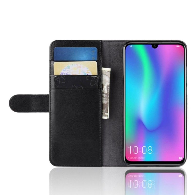 Folio Deksel Huawei P Smart 2019 Svart Delt Skinn