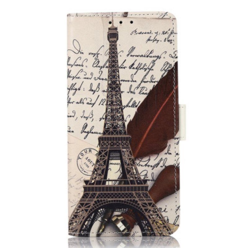Folio Deksel Til Motorola Edge 40 Pro Poetens Eiffeltårn