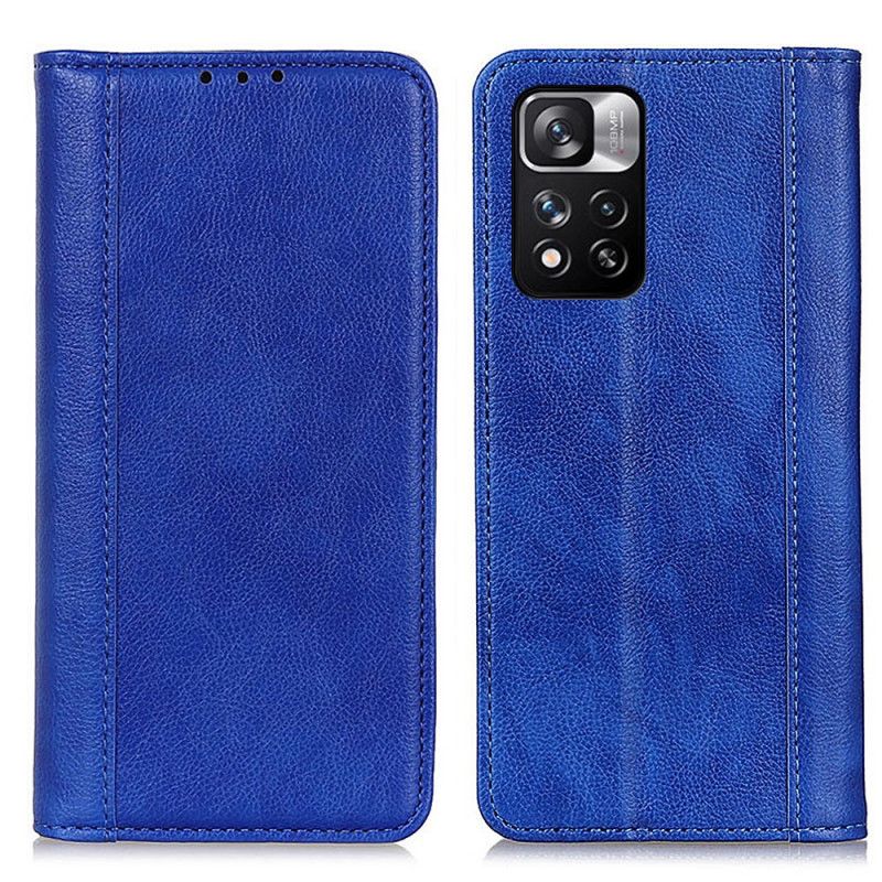 Folio Deksel Til Xiaomi Redmi Note 11 Pro / Note 11 Pro Plus Elegance Split Litchi Leather
