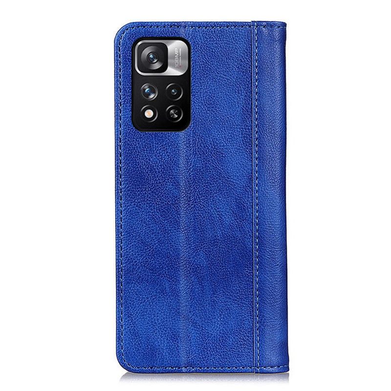 Folio Deksel Til Xiaomi Redmi Note 11 Pro / Note 11 Pro Plus Elegance Split Litchi Leather