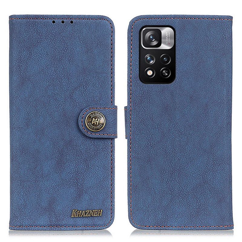 Folio Deksel Xiaomi Redmi Note 11 Pro / Note 11 Pro Plus Khazneh Retro Split Leather