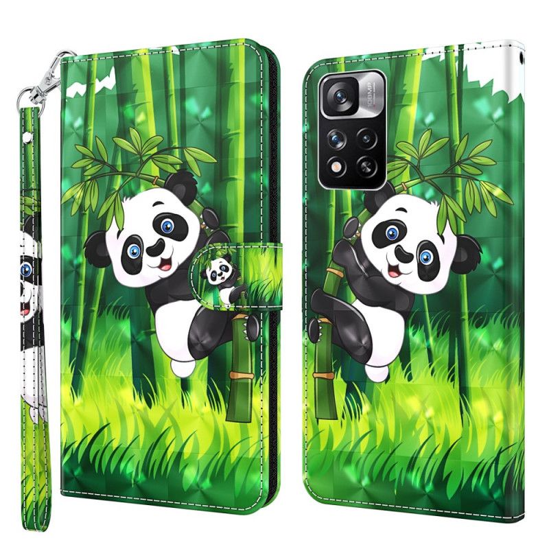 Folio Deksel Xiaomi Redmi Note 11 Pro / Note 11 Pro Plus Panda Og Bambus