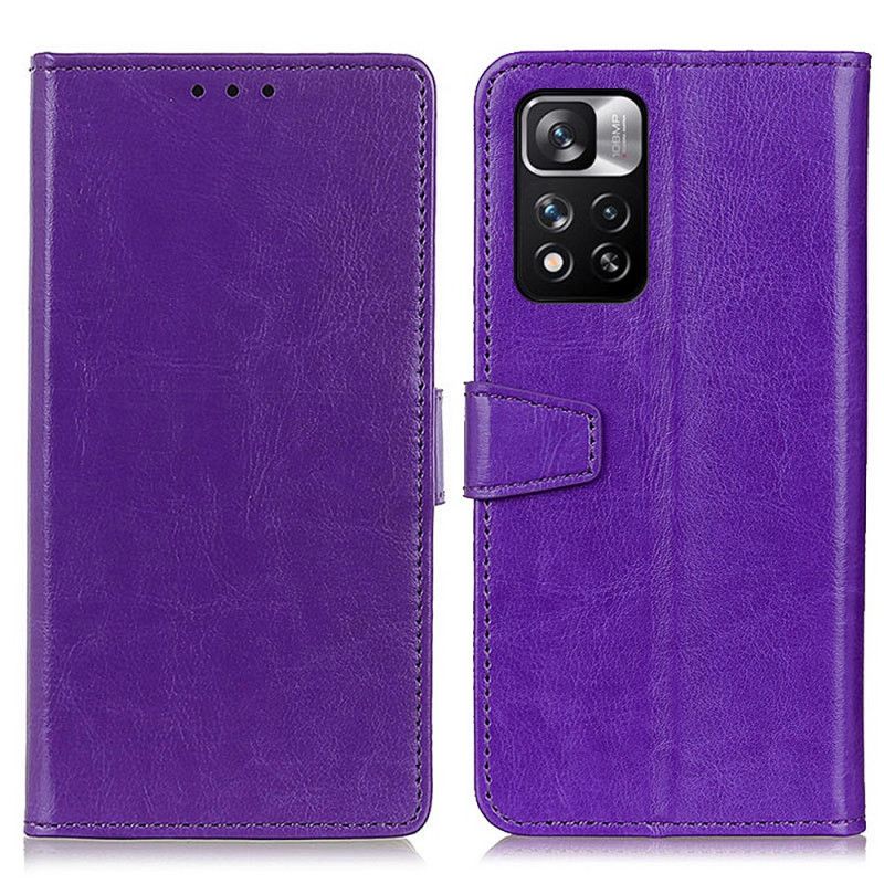 Folio Deksel Xiaomi Redmi Note 11 Pro / Note 11 Pro Plus Skinnende Skinneffekt Beskyttelse Deksel