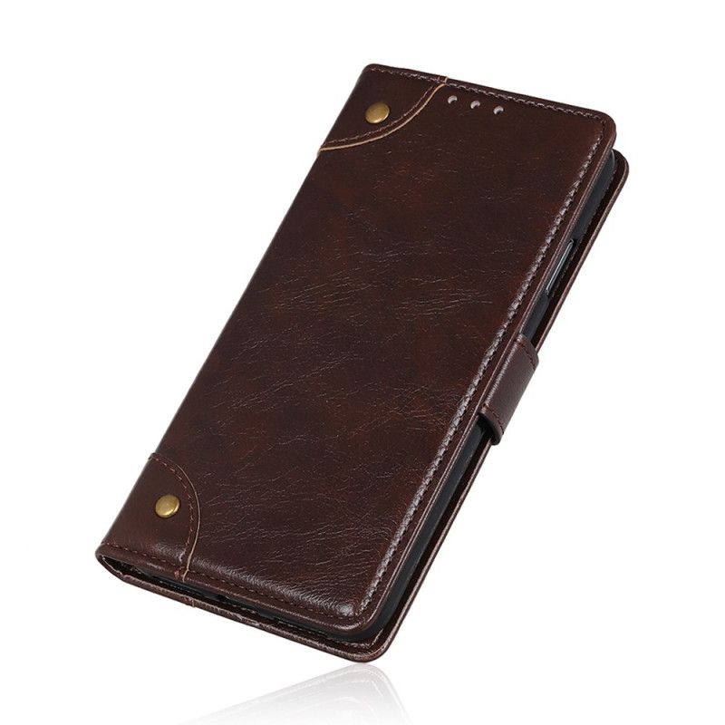 Folio Deksel Xiaomi Redmi Note 11 Pro / Note 11 Pro Plus Style Nappa Leather Vintage Nagler Beskyttelse Deksel