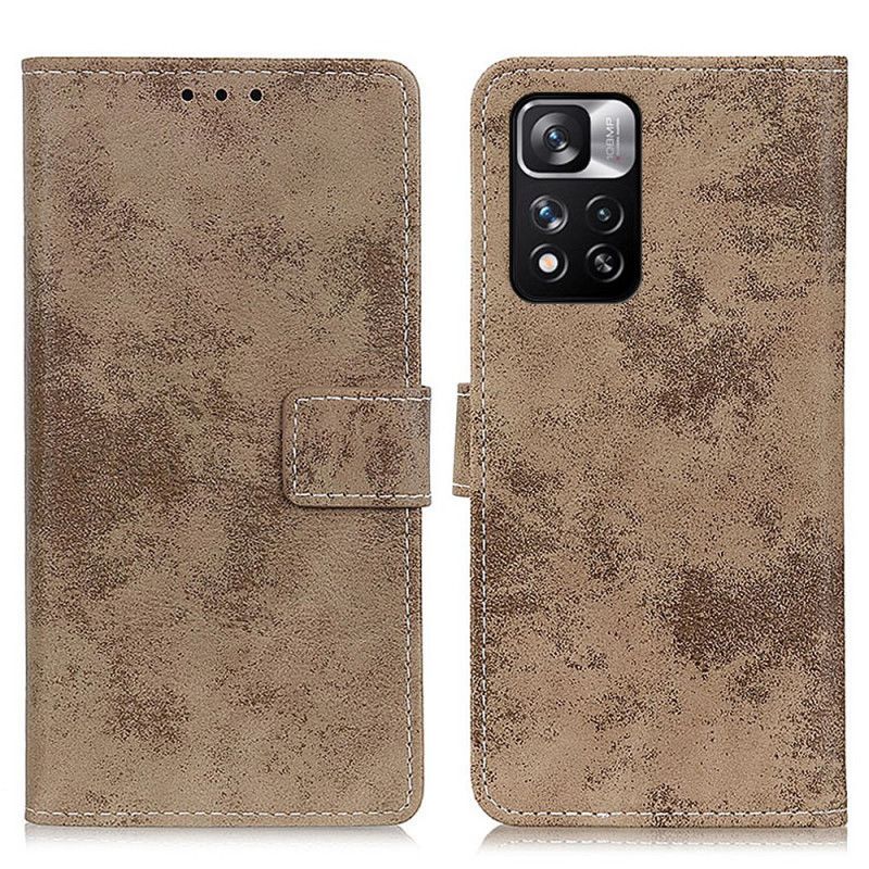 Folio Deksel Xiaomi Redmi Note 11 Pro / Note 11 Pro Plus Vintage Skinneffekt