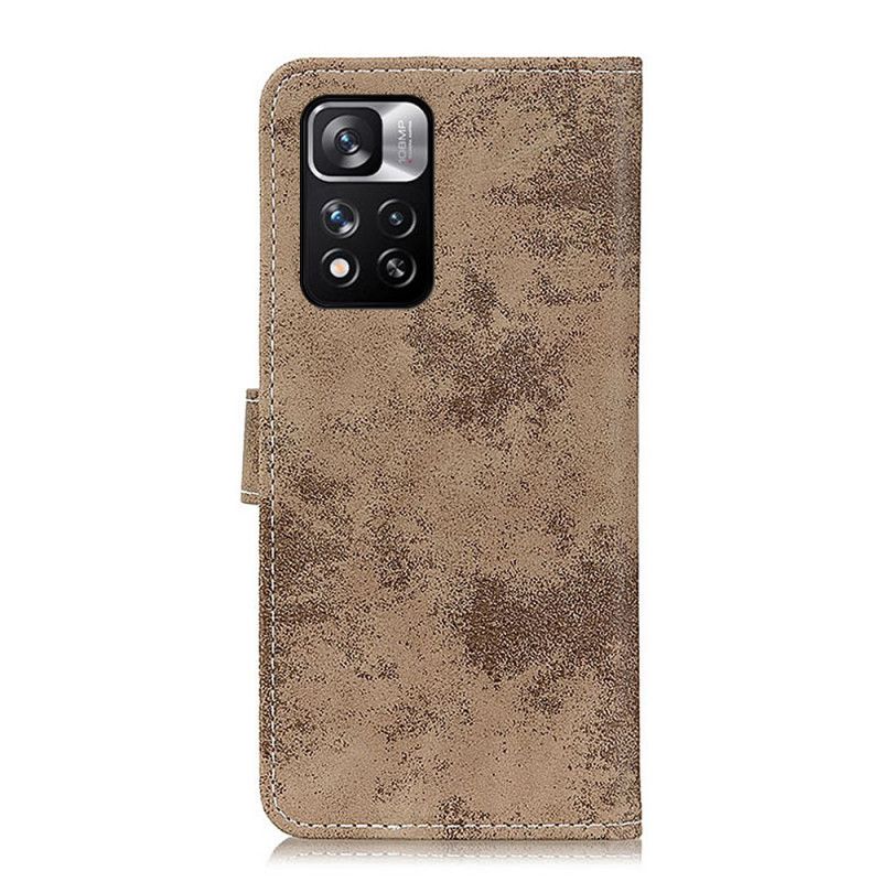 Folio Deksel Xiaomi Redmi Note 11 Pro / Note 11 Pro Plus Vintage Skinneffekt