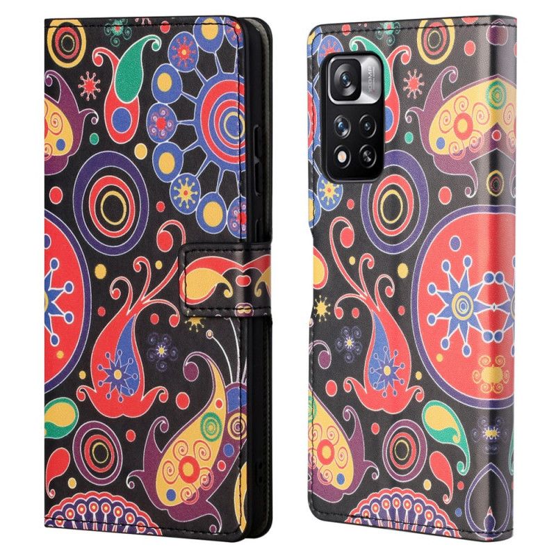 Lærdeksel Folio Deksel Xiaomi Redmi Note 11 Pro / Note 11 Pro Plus Design Galaxy