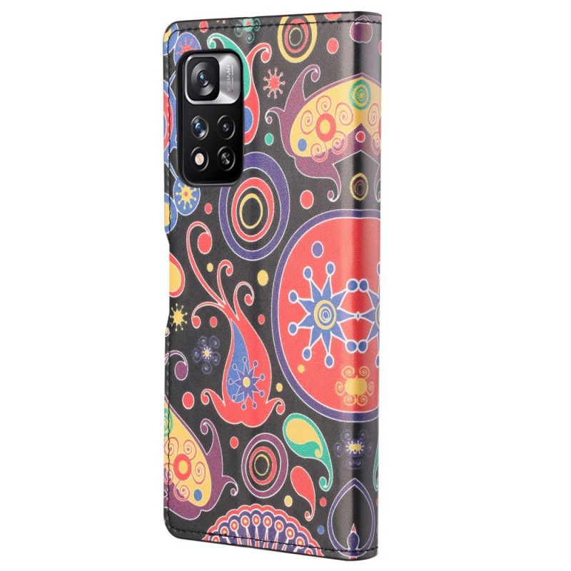 Lærdeksel Folio Deksel Xiaomi Redmi Note 11 Pro / Note 11 Pro Plus Design Galaxy