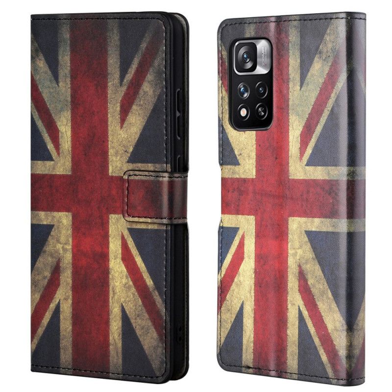 Lærdeksel Folio Deksel Xiaomi Redmi Note 11 Pro / Note 11 Pro Plus Flag England